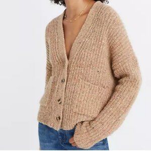 Madewell Speckled Rib Cardigan Sweater XXS AF534